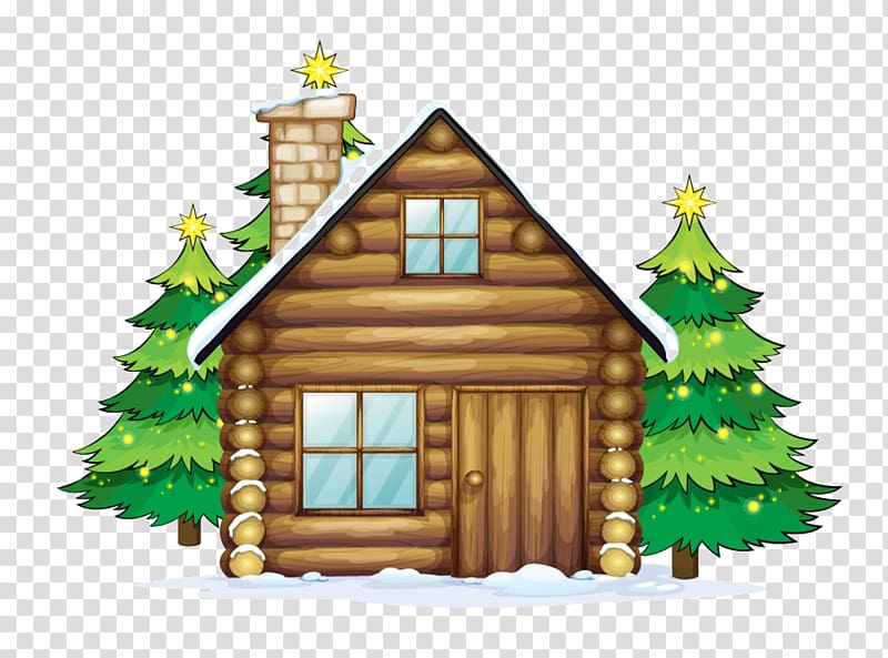 christmas cottage clipart