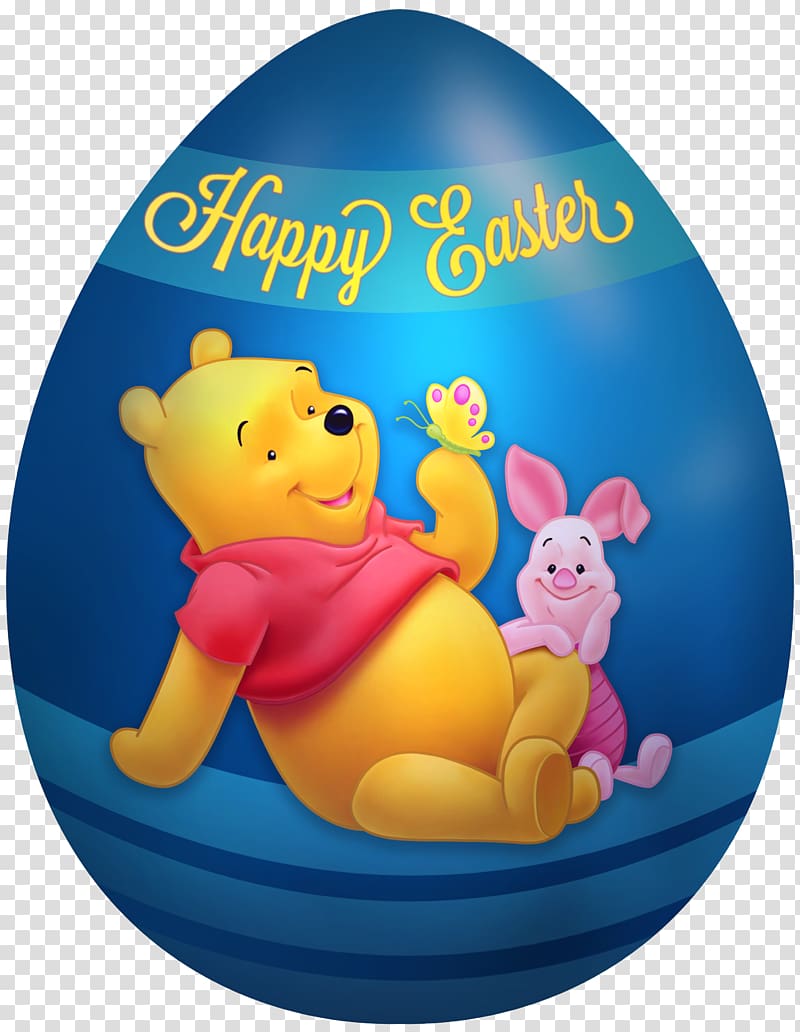 Winnie the Pooh Happy Easter illustration, Piglet Winnie the Pooh Eeyore Easter Bunny Tigger, Kids Easter Egg Winnie the Pooh and Piglet transparent background PNG clipart