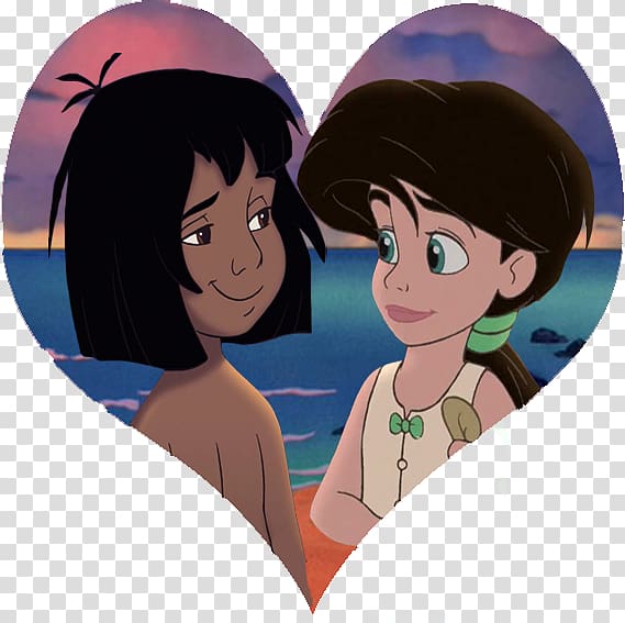 Mowgli Love couple Art Friendship, love is in the air transparent background PNG clipart