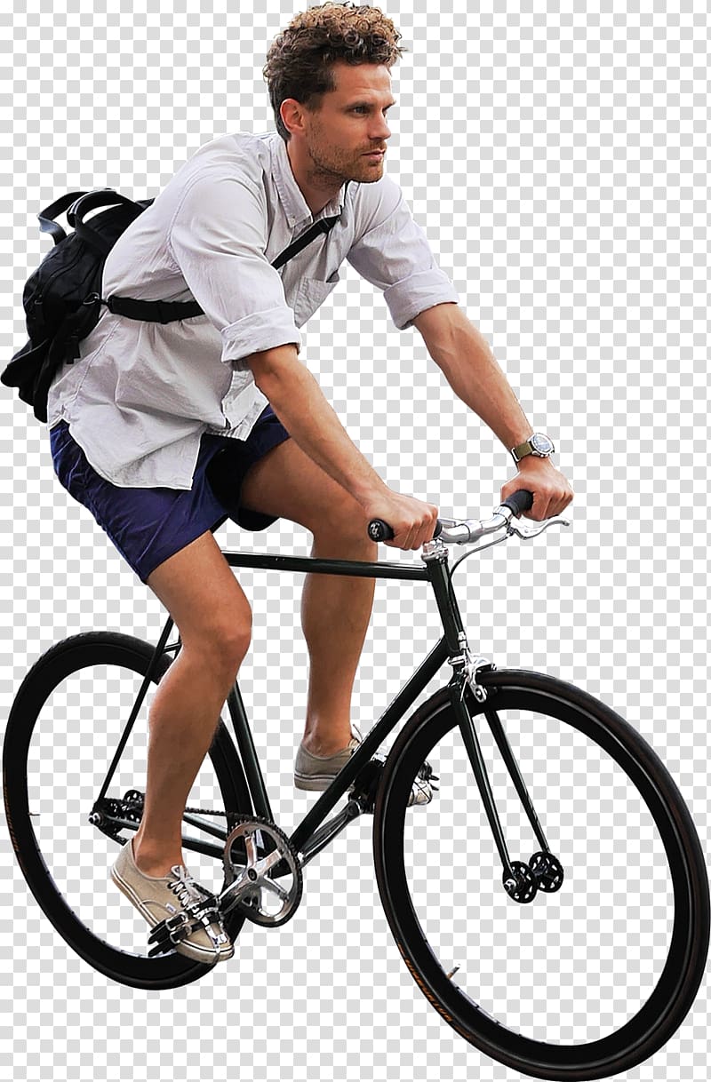 man riding road bike, Fixed-gear bicycle Cycling Hipster Single-speed bicycle, Bike Ride transparent background PNG clipart