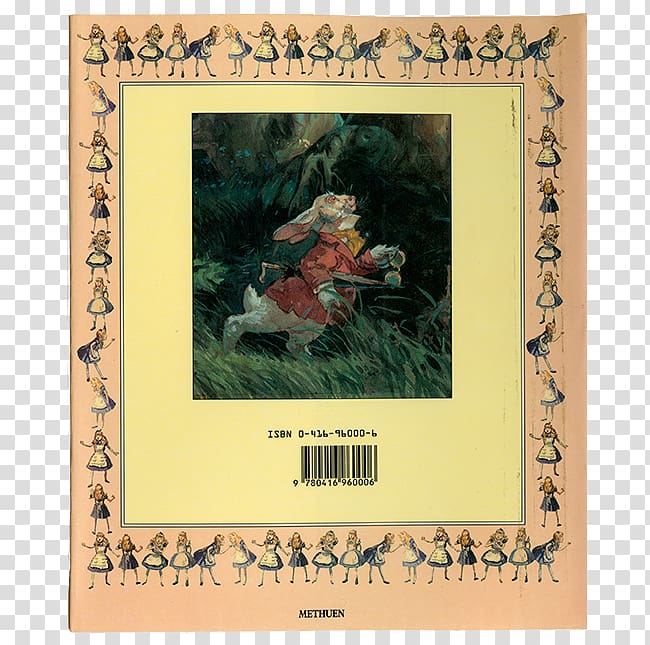 Alice's Adventures in Wonderland Frames Pattern, alice in wonderland cards transparent background PNG clipart