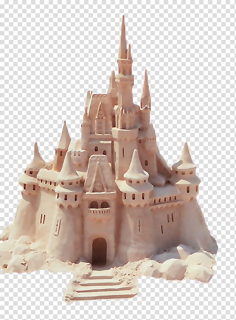 Sand art and play Castle, Creative cartoon sand pot material free to pull transparent background PNG clipart