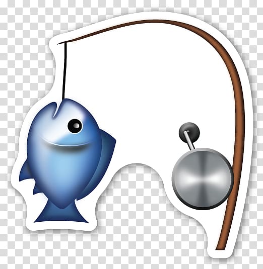 Emoji Fishing Rods Sticker, Fishing Rod transparent background PNG clipart