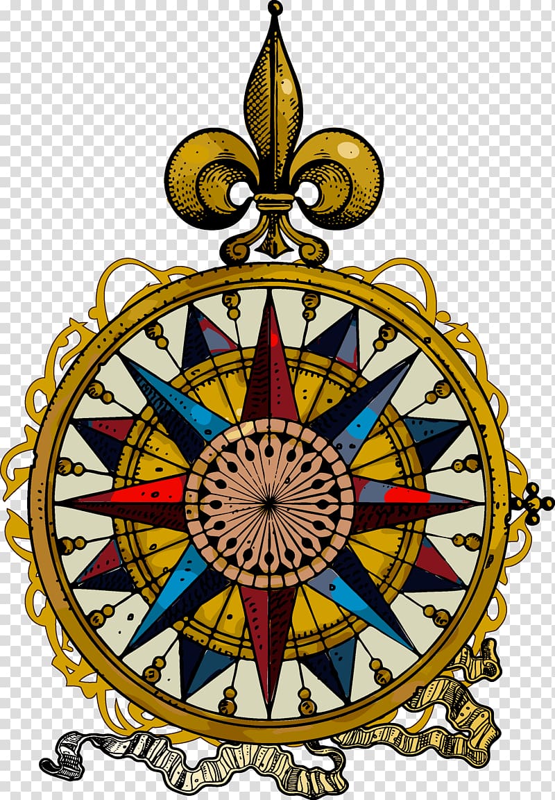 Compass Rose Wind Rose Clip Art - Rose Des Vents France, HD Png Download ,  Transparent Png Image - PNGitem