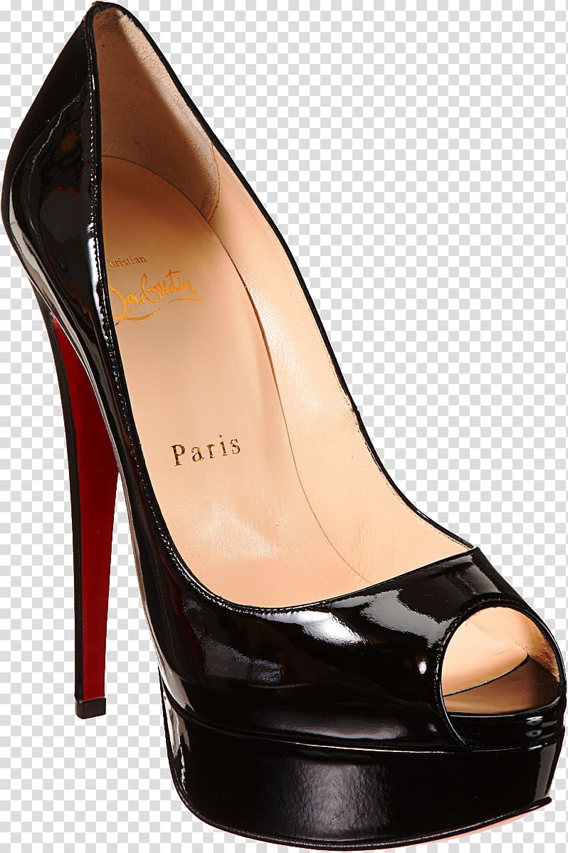 Court shoe High-heeled footwear Peep-toe shoe Fashion, Louboutin transparent background PNG clipart