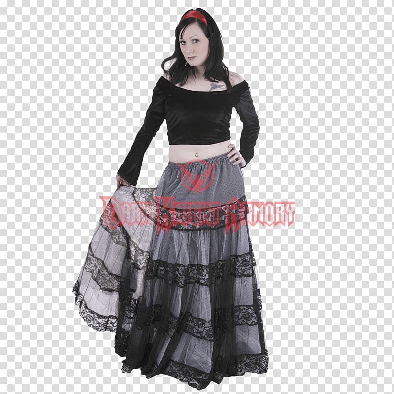 Skirt Dress Clothing Gothic fashion Goth subculture, long skirt transparent background PNG clipart