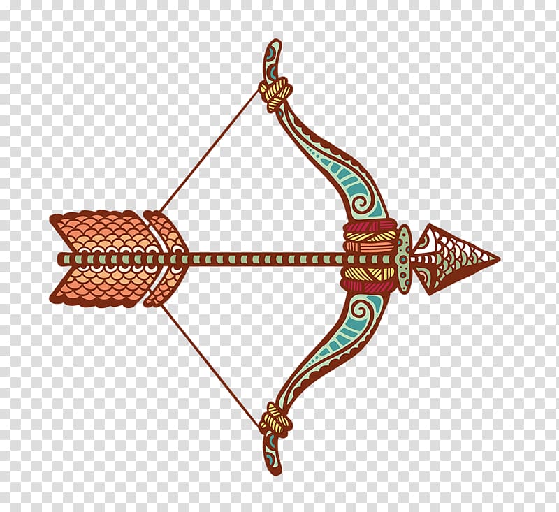 Sagittarius Bow and arrow, Bow and arrow transparent background PNG clipart