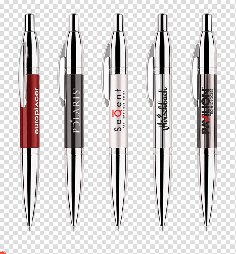 Ballpoint pen Blue Promotion, Red metal ball-point pen transparent background PNG clipart