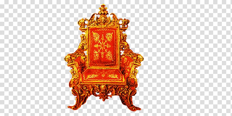 Golden Throne Chair , chair transparent background PNG clipart