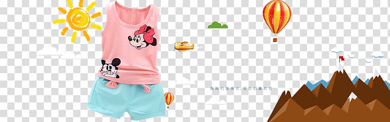 Poster Taobao Promotion, Summer children\'s clothing explosion models Taobao promotional posters transparent background PNG clipart