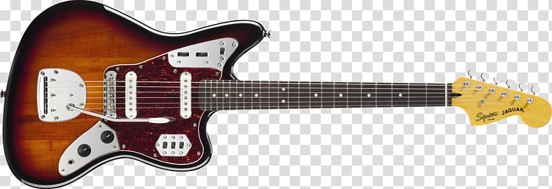 Fender Jaguar Bass Fender Stratocaster Squier Jagmaster, sunburst transparent background PNG clipart