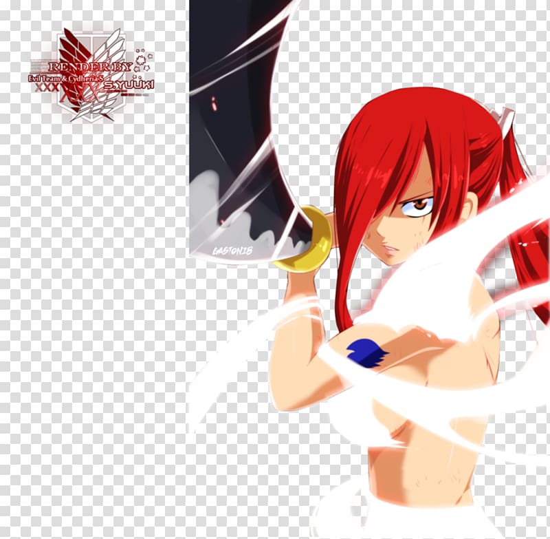 Erza Scarlet Rendering Anime Fairy Tail Mangaka, Erza transparent background PNG clipart