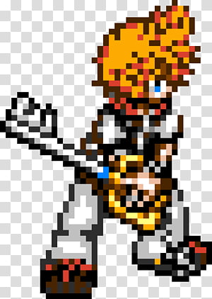 Kingdom Hearts: Chain of Memories Kingdom Hearts HD 1.5 Remix Pixel art Sora, sprite transparent background PNG clipart thumbnail