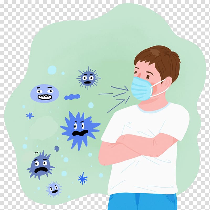 people with colds and germs transparent background PNG clipart