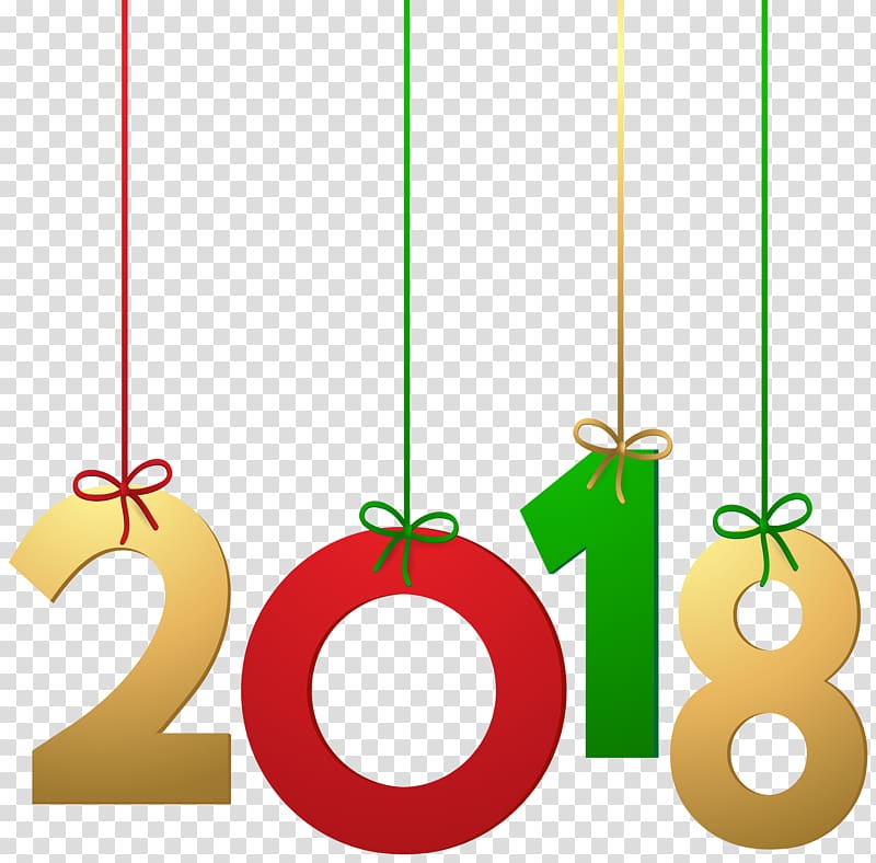 2018 , New Year Message Happiness, 2018 Hanging Decoration transparent background PNG clipart