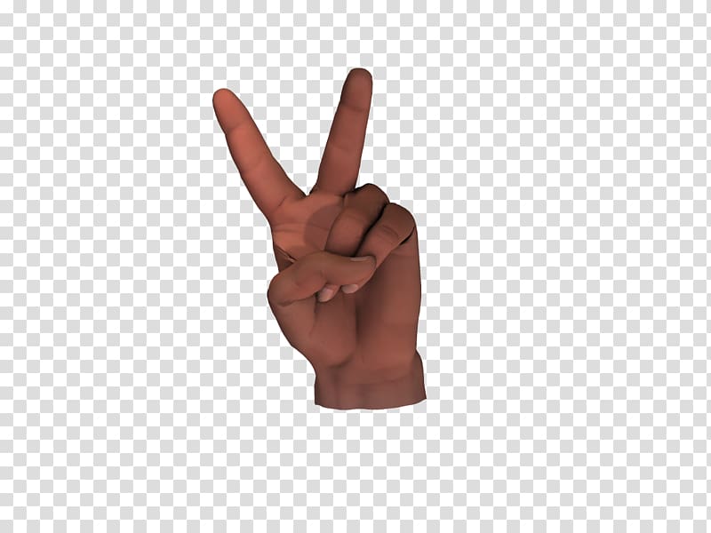 Hand Finger Peace symbols V sign, hand transparent background PNG clipart