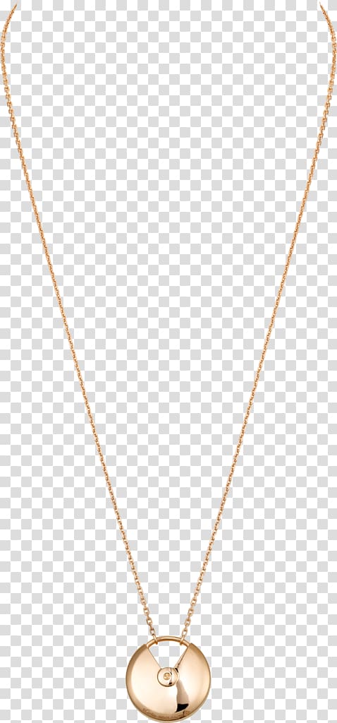 Locket Necklace Cartier Diamond Gold, jewelry model transparent background PNG clipart
