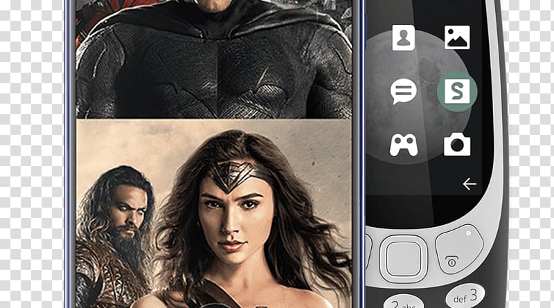 Nokia 3310 (2017) 3G Feature phone, justice league heroes transparent background PNG clipart