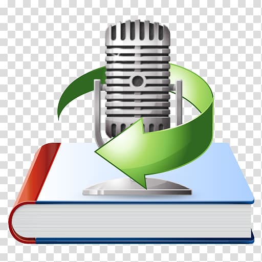 Microphone Audiobook Digital rights management Audible MPEG-4 Part 14, book interface transparent background PNG clipart
