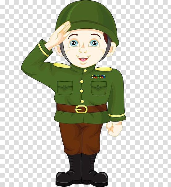 soldier , Soldier Salute Cartoon Military, Saluting soldiers transparent background PNG clipart