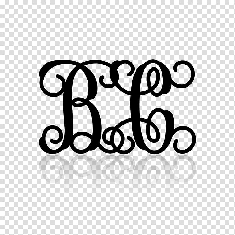 Monogram Lettering Initial Vinyl cutter, monogram letter transparent background PNG clipart