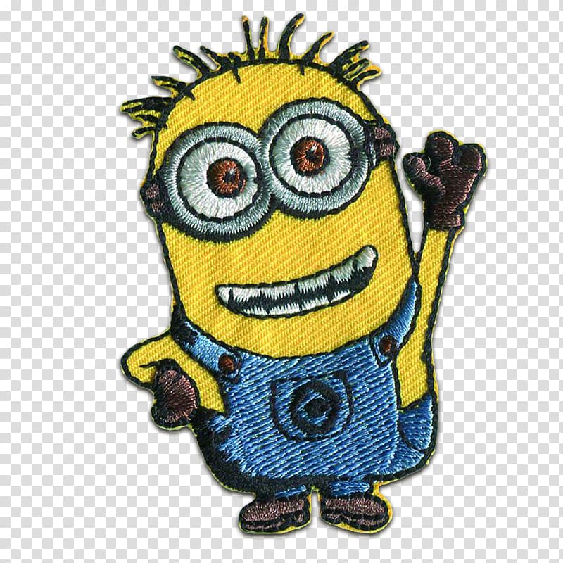 Kevin the Minion Phil the Minion Stuart the Minion Embroidery Patch, jerry the minion transparent background PNG clipart