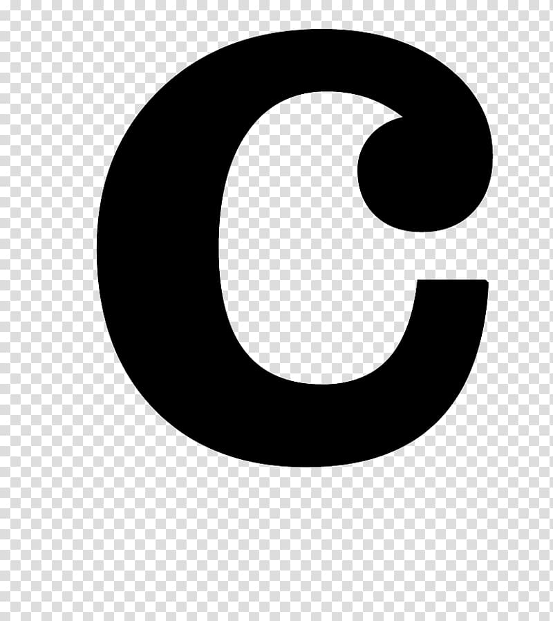 Brand Logo Black and white Font, letter C transparent background PNG clipart