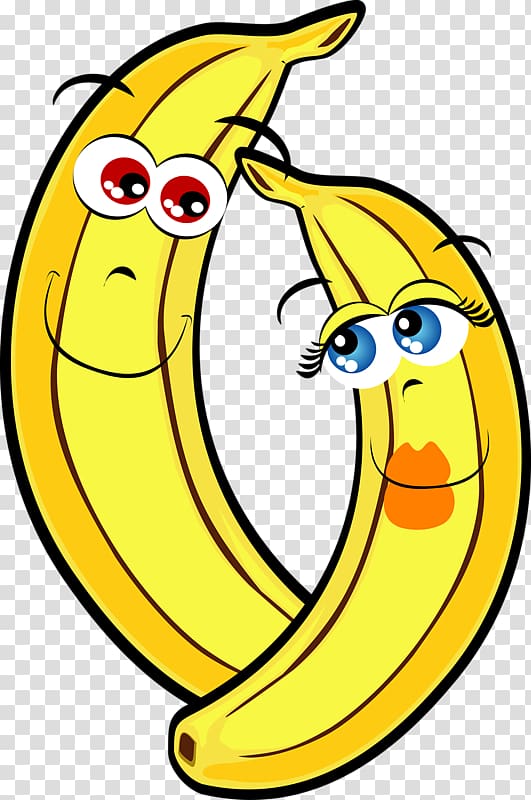 Banana , Hand-painted cartoon banana fruit transparent background PNG clipart