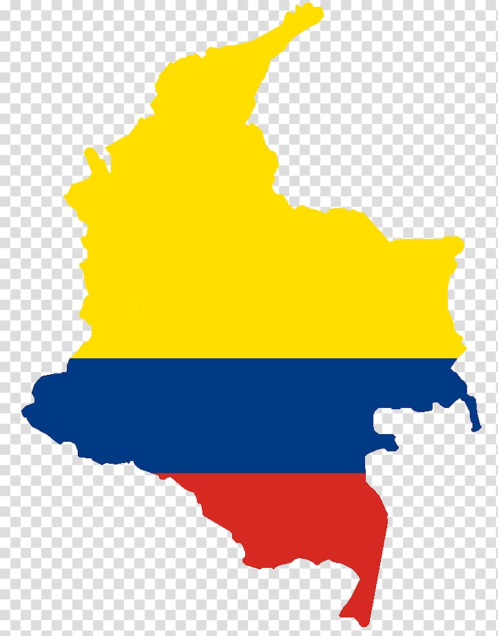 Flag of Colombia Map, om transparent background PNG clipart