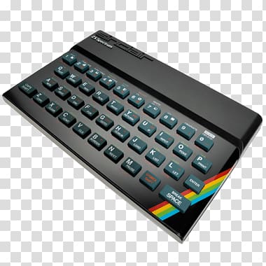 black Sinclair keyboard , Zx Spectrum Computer transparent background PNG clipart