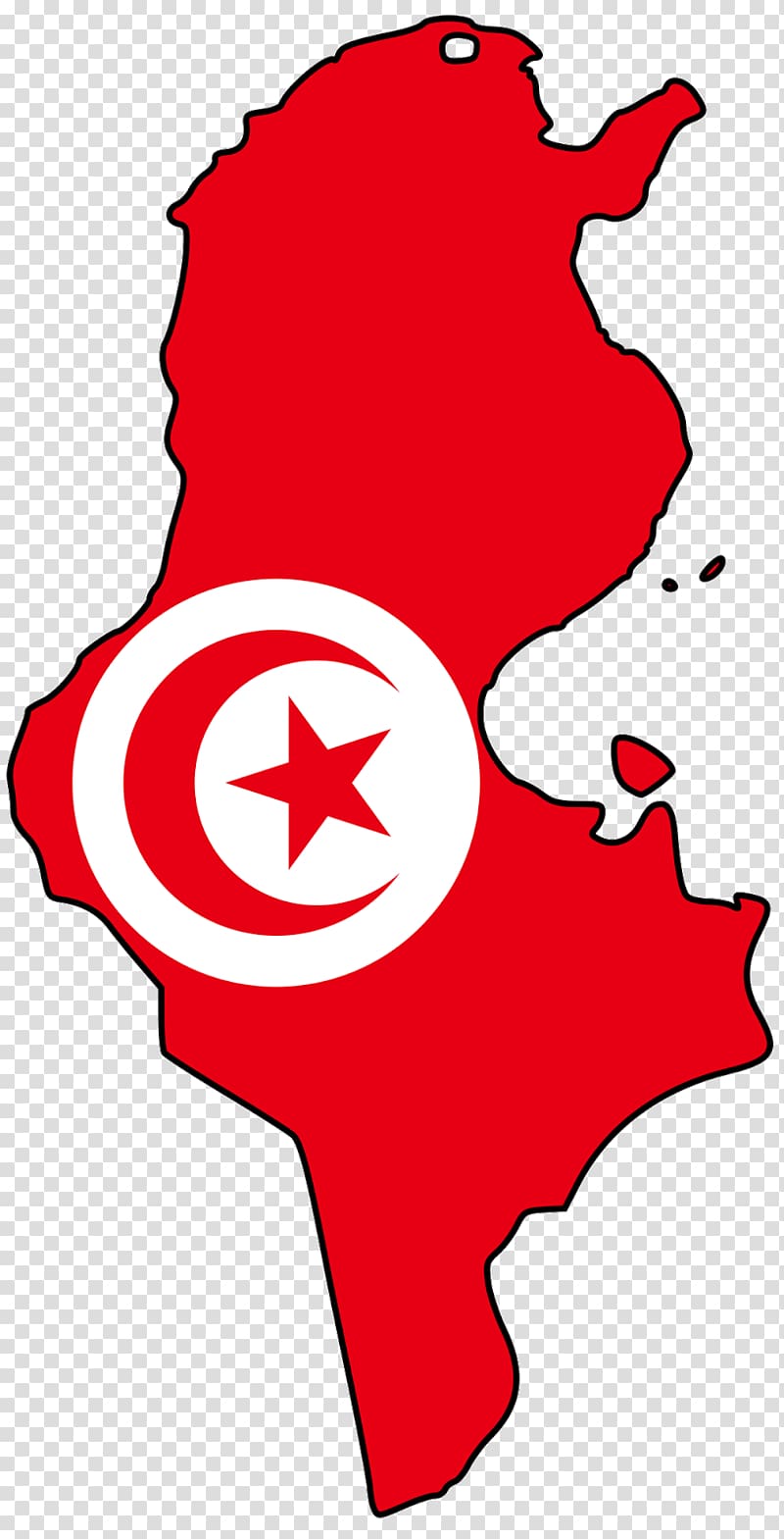 Flag of Tunisia Blank map, map transparent background PNG clipart