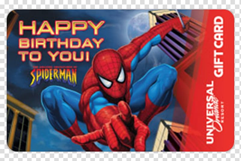 Spider-Man Birthday Superhero Resort Gift card, spider-man transparent background PNG clipart