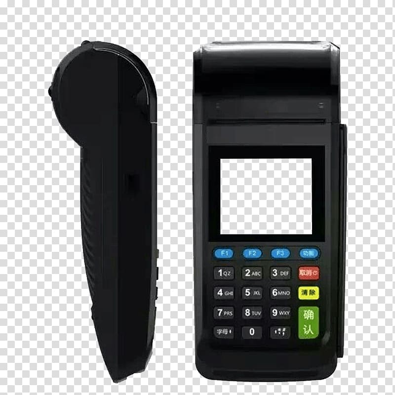 Point of sale Payment terminal Credit card Cash register Card reader, Black credit card machine transparent background PNG clipart