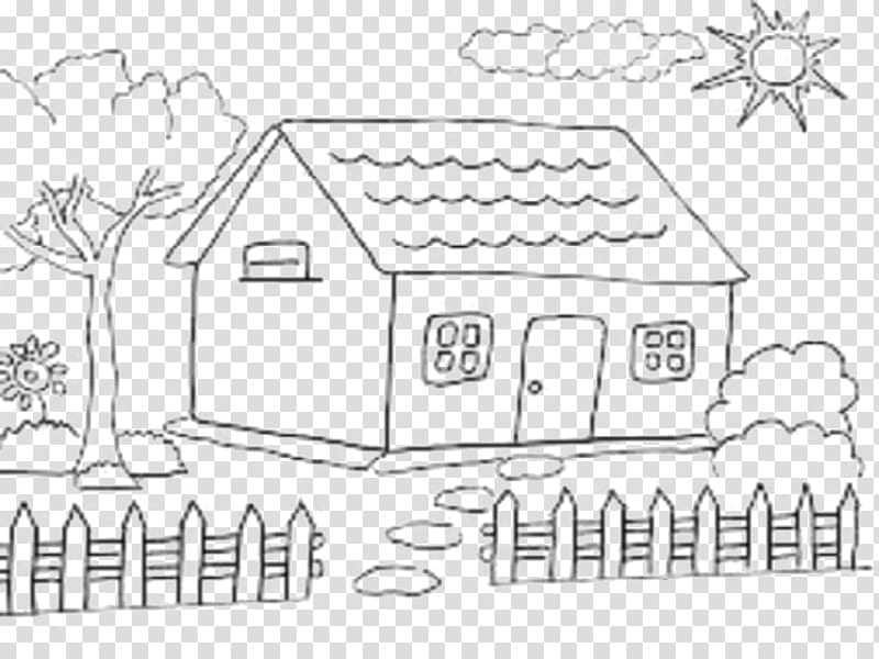 House Drawing Coloring book Child, house transparent background PNG clipart