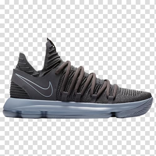 Nike Zoom Kd 10 Nike Zoom KD line Sports shoes KD 10 Dark Grey, New KD Shoes transparent background PNG clipart