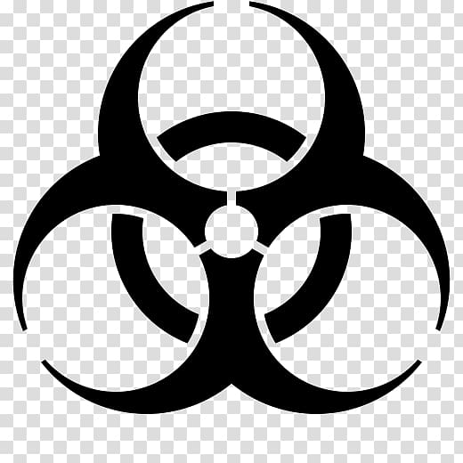Biological hazard Symbol , biochemical weapon transparent background PNG clipart