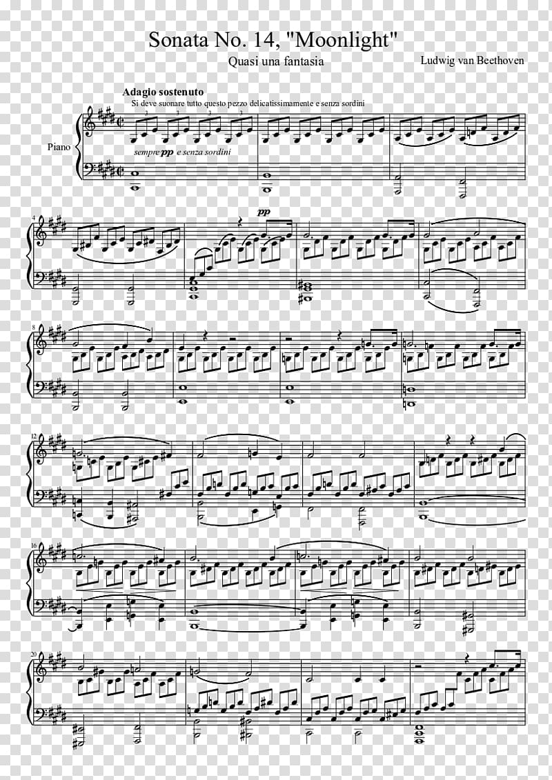 Three Preludes: No. 2. Andante con moto e poco rubato Prelude in C minor, BWV 999 Sheet Music Saxophone, sheet music transparent background PNG clipart