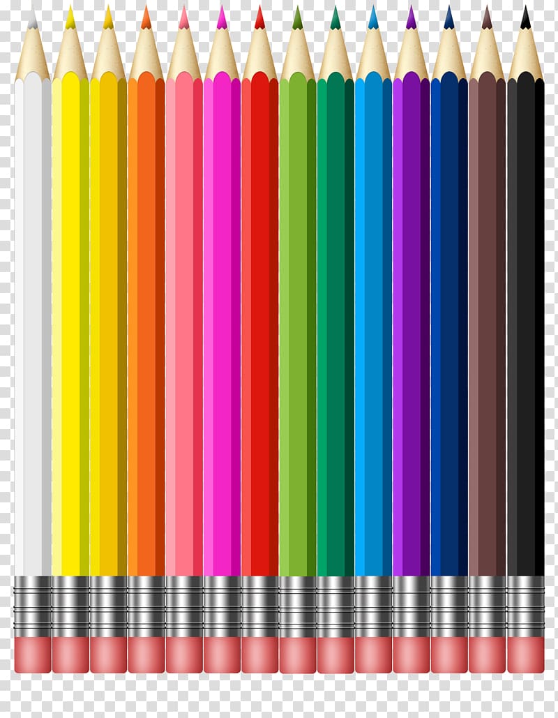 Pencil Cliparts, Colorful Pencils Clip art, Rainbow Pencils Clipart