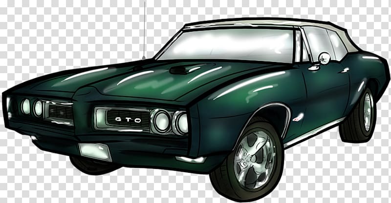 Pontiac GTO Muscle car Hardtop Personal luxury car, car transparent background PNG clipart