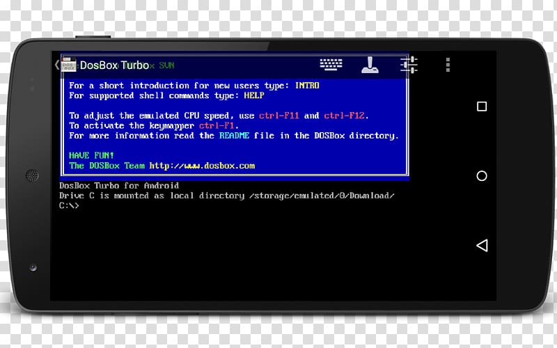 DOSBox Emulator Android, prompt box transparent background PNG clipart