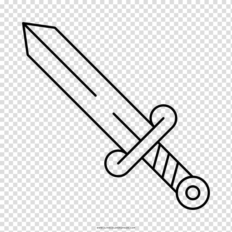 Dagger Drawing Poignard Sword Coloring book, Sword transparent background PNG clipart