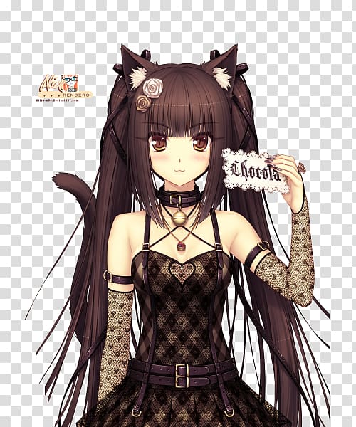 Nekopara Anime Chocolate Catgirl Manga, Anime transparent background PNG clipart