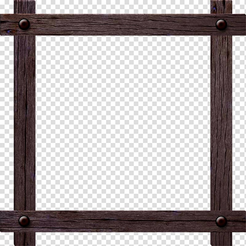 brown wood border illustration, Wood Pattern, Pretty brown wooden frame transparent background PNG clipart