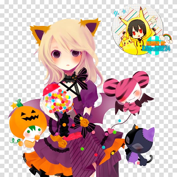 Chibi Halloween Anime Girl