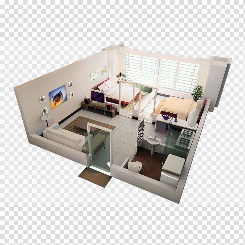 3D computer graphics House, Interior Design transparent background PNG clipart