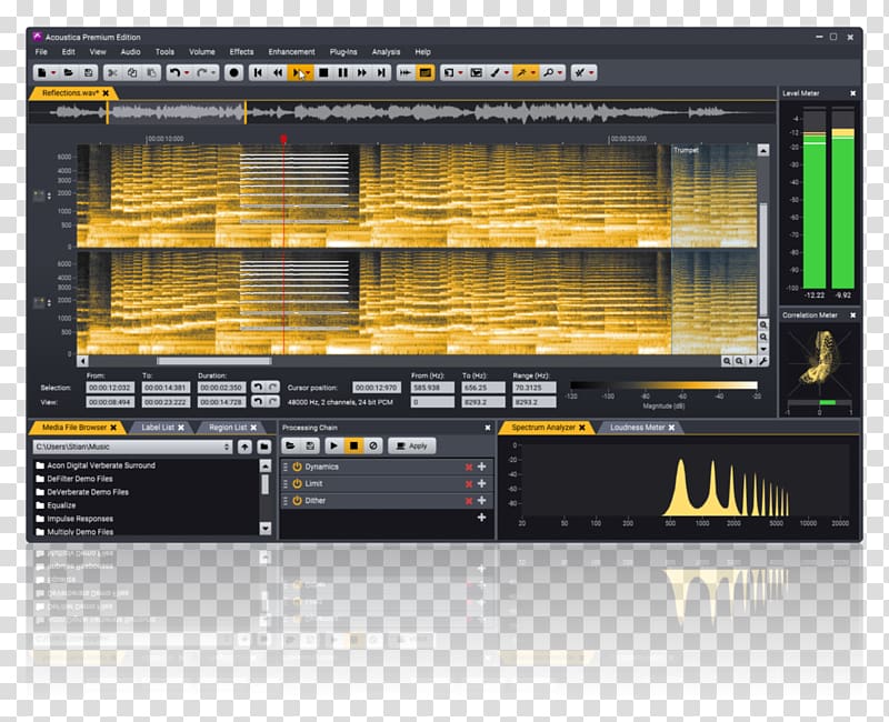 Audio editing software Computer Software Sound Editor Digital audio workstation, Reflectors transparent background PNG clipart