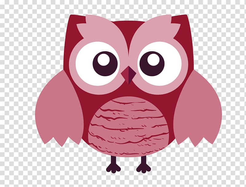 red and pink owl , Owl T-shirt Cartoon, Cute owl transparent background PNG clipart
