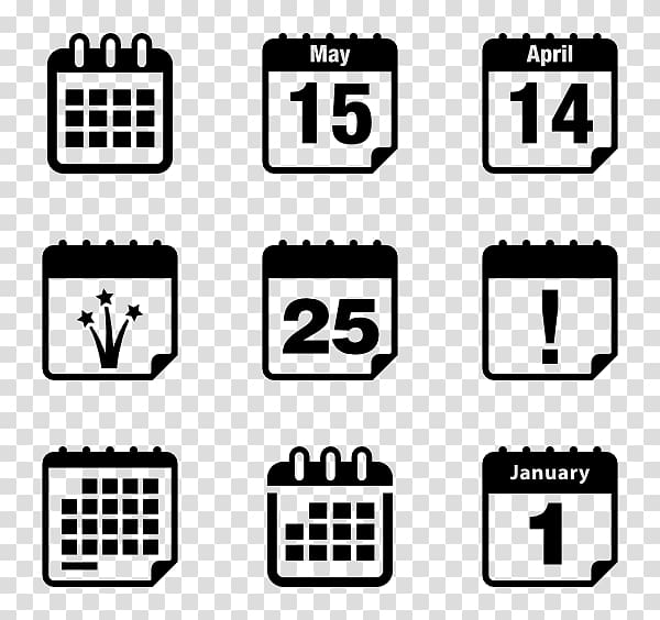 calendar icon png black