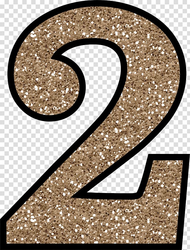 Paper Number Glitter Craft , number 2 transparent background PNG clipart