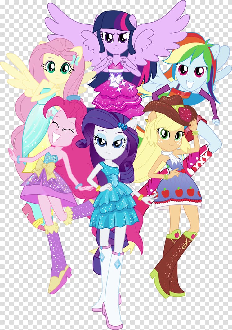 Rainbow Dash Pinkie Pie Pony Applejack Rarity, the seven wonders transparent background PNG clipart